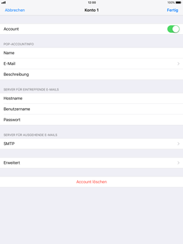 Apple iPad Air - E-Mail - Konto einrichten - 2 / 2