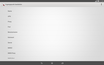 Sony Xperia Tablet Z2 LTE - Internet - Manuelle Konfiguration - 9 / 19