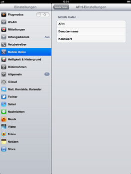 Apple iPad 2 - Internet - Manuelle Konfiguration - 0 / 0