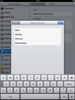 Apple iPad 2 - E-Mail - Konto einrichten - 2 / 2