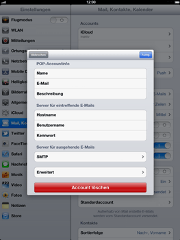 Apple iPad 3 - E-Mail - Konto einrichten - 19 / 22