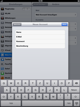 Apple iPad 3 - E-Mail - Konto einrichten - 9 / 22