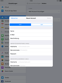 Apple iPad Mini 4 - E-Mail - Konto einrichten - 0 / 0