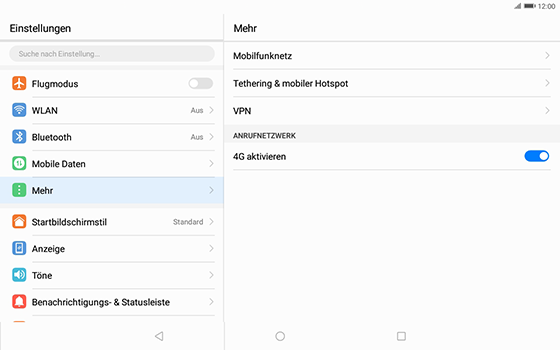 Huawei MediaPad T3 (10.0) LTE - Internet - Apn-Einstellungen - 6 / 27