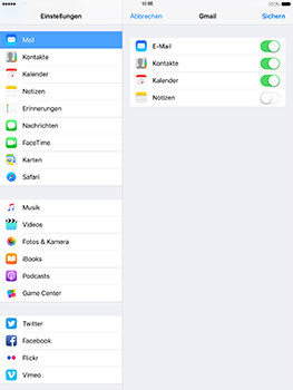 Apple iPad Air 2 - E-Mail - Konto einrichten (gmail) - 1 / 1