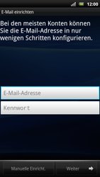Sony Ericsson Xperia Arc S - E-Mail - Konto einrichten - 1 / 1