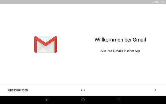 Huawei MediaPad T3 (10.0) LTE - E-Mail - Konto einrichten (gmail) - 1 / 1
