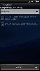 Sony Ericsson Xperia Arc S - E-Mail - Konto einrichten - 1 / 1