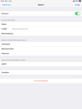 Apple iPad Pro 9.7 inch - E-Mail - Konto einrichten - 24 / 27