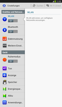Samsung Galaxy Tab 3 7-0 - Internet - Manuelle Konfiguration - 0 / 0
