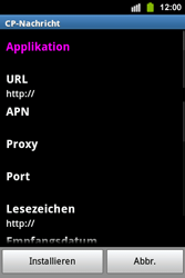 Samsung Galaxy Ace i - Internet - Automatische Konfiguration - 8 / 12