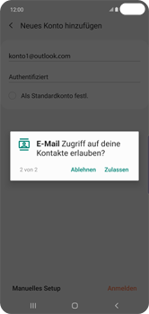 Samsung Galaxy S10 Plus - E-Mail - Konto einrichten (outlook) - 12 / 16