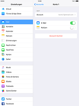 Apple iPad Mini 4 - E-Mail - Konto einrichten - 28 / 32