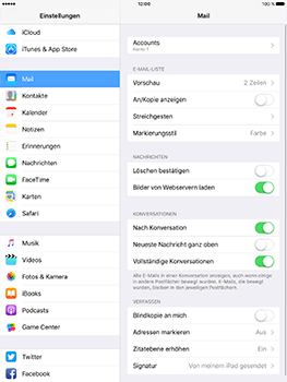 Apple iPad Mini 4 - E-Mail - Konto einrichten - 16 / 32