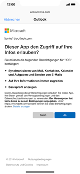 Apple iPhone XS Max - E-Mail - Konto einrichten (outlook) - 8 / 12