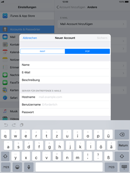 Apple iPad Pro 9.7 inch - E-Mail - Konto einrichten - 2 / 2
