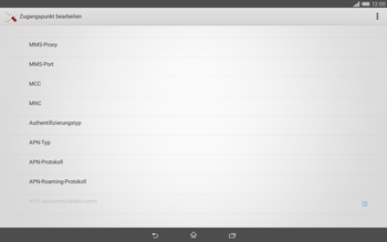 Sony Xperia Tablet Z2 LTE - Internet - Manuelle Konfiguration - 11 / 19