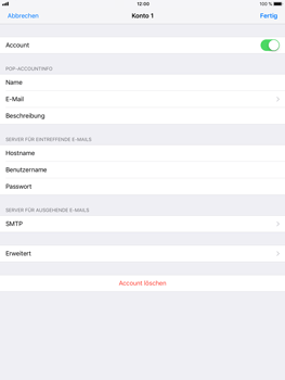 Apple iPad Mini 4 - E-Mail - Konto einrichten - 0 / 0