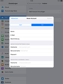 Apple iPad Mini 4 - E-Mail - Konto einrichten - 1 / 1
