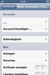 Apple iPhone 4 S - E-Mail - Konto einrichten - 1 / 1
