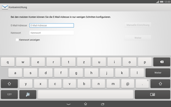 Sony Xperia Tablet Z2 LTE - E-Mail - Konto einrichten - 1 / 1