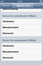 Apple iPhone 4 S - E-Mail - Konto einrichten - 1 / 1