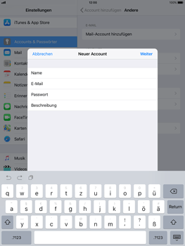 Apple iPad Air - E-Mail - Konto einrichten - 2 / 2