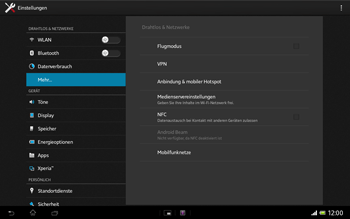 Sony Xperia Tablet Z LTE - Internet - Apn-Einstellungen - 1 / 1